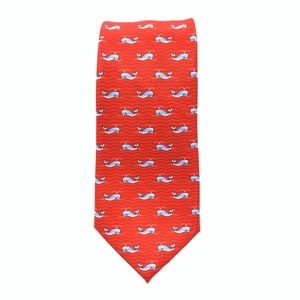 Nautica Red Whale Print Tie